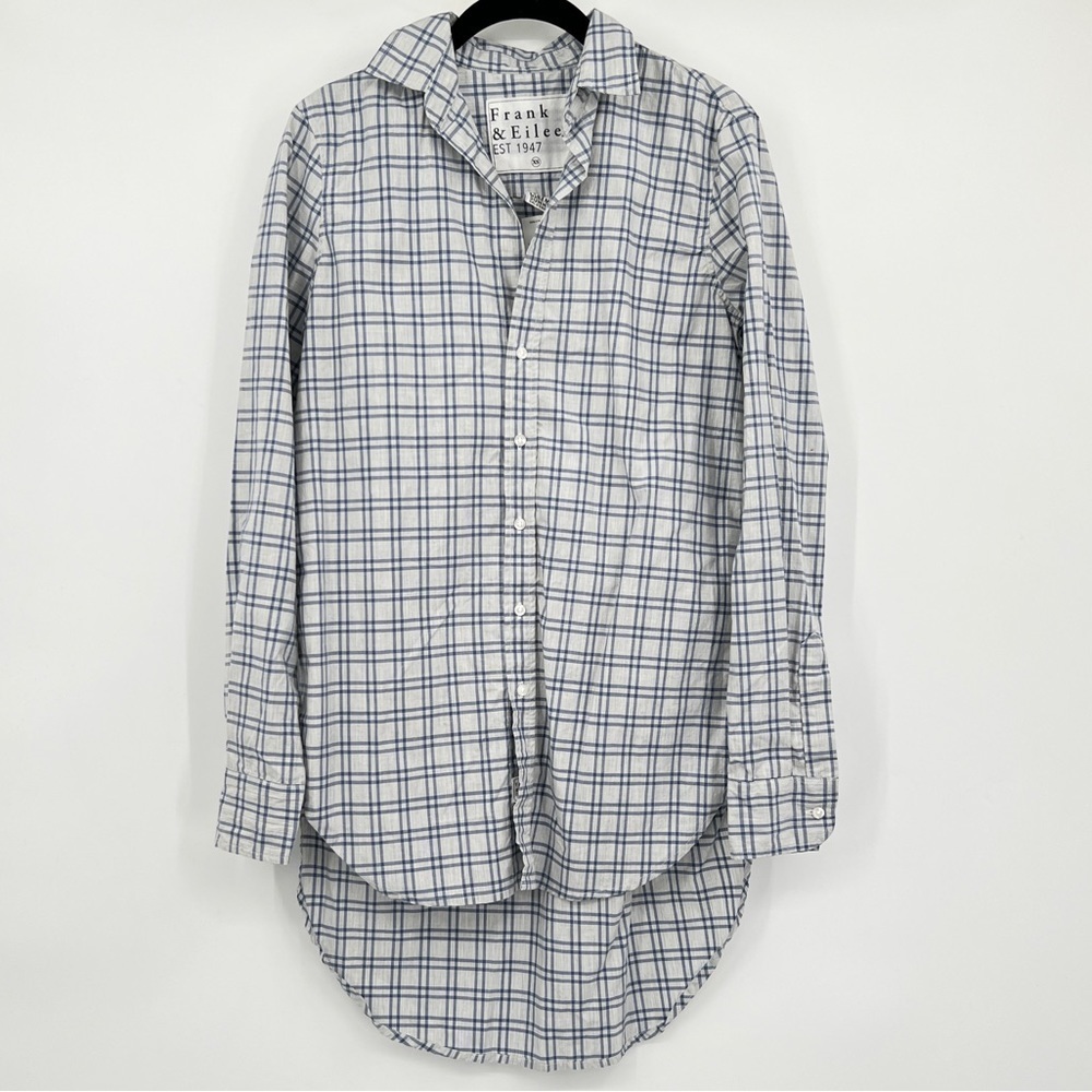 Frank & Eileen Grayson Shirt size XS Woven in Italy long sleeve button down